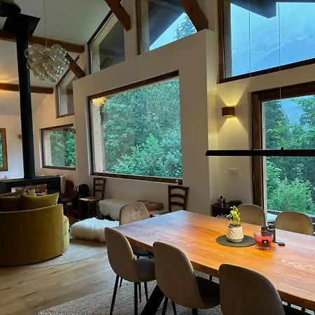 Des Eaux Rousses -renove -prive - Vues 360 Mont Blanc Chalet Les Houches